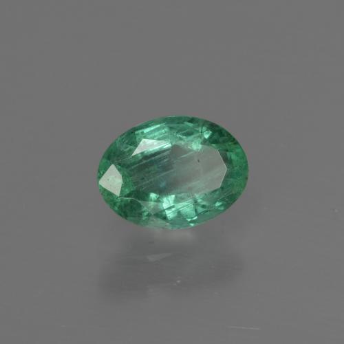 0,79 ctw natürlicher grüner Smaragd, Oval Schliff, SI
