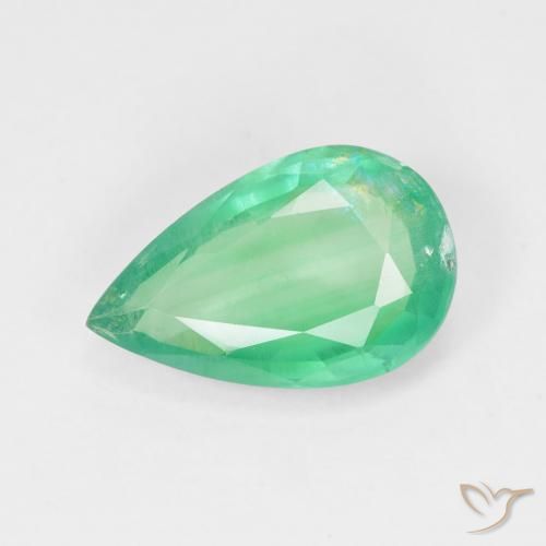 3.27ct Natürlicher hellgrün Smaragd, Birnenform, SI, Photo A