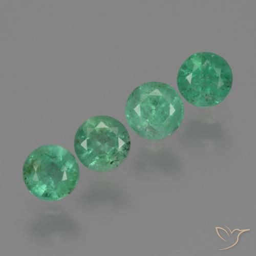 0.87 ct natürliche Pistaziengrün Smaragd-Edelsteine, Runden, SI-I1