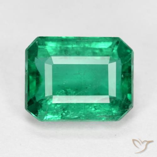 2.28ct Natürlicher Giftgrün Smaragd, Smaragdschliff, SI