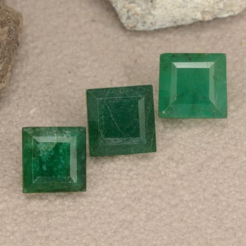 1.04 ct natürliche Mittelgrün Smaragd-Edelsteine, Quadrat, VS-SI