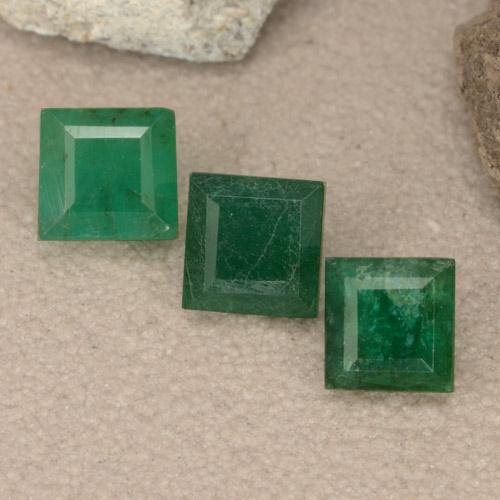 1.04 ct natürliche Mittelgrün Smaragd-Edelsteine, Quadrat, VS-SI