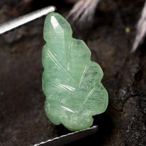 9,17 ctw natürlicher Grün Smaragd, Blumen-Schliff, Lichtdurchlässig