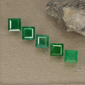 0.70 ct natürliche Grün Smaragd-Edelsteine, Quadrat, SI
