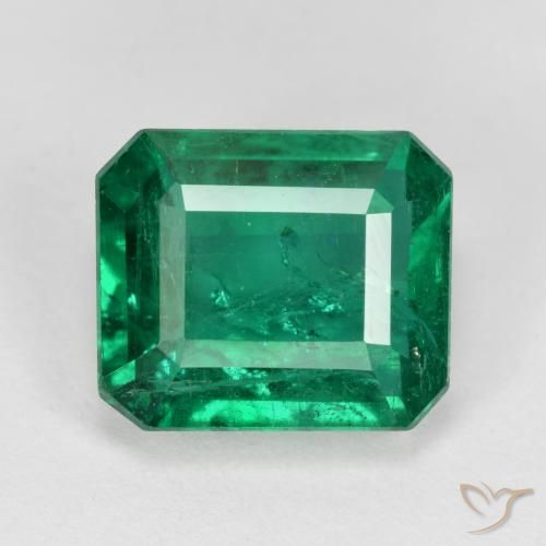 3.86ct Natürlicher Kühles Grün Smaragd, Smaragdschliff, VS-SI