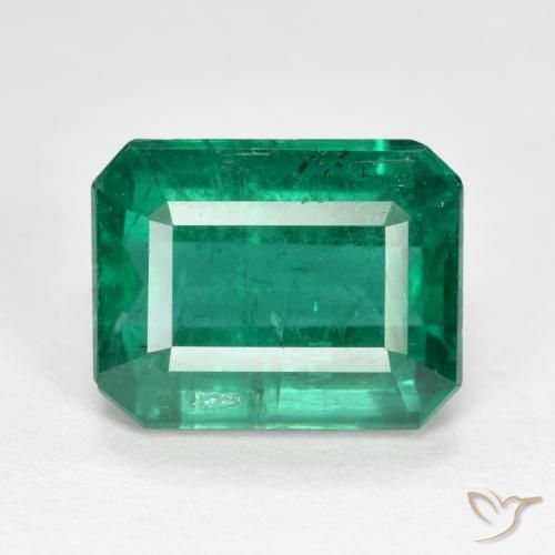 4.85ct Natürlicher Mittelgrün Smaragd, Smaragdschliff, VS-SI