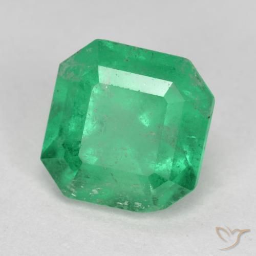 1.61ct Natürlicher Brillantes Grün Smaragd, Smaragdschliff, VS-SI