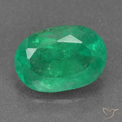 2.07ct Natürlicher Mittelgrün Smaragd, Oval, VS-SI