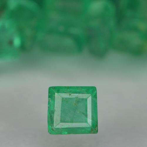 1.37 ct natürliche Mittelgrün Smaragd-Edelsteine, Quadrat, VS-SI