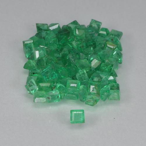 1.37 ct natürliche Mittelgrün Smaragd-Edelsteine, Quadrat, VS-SI