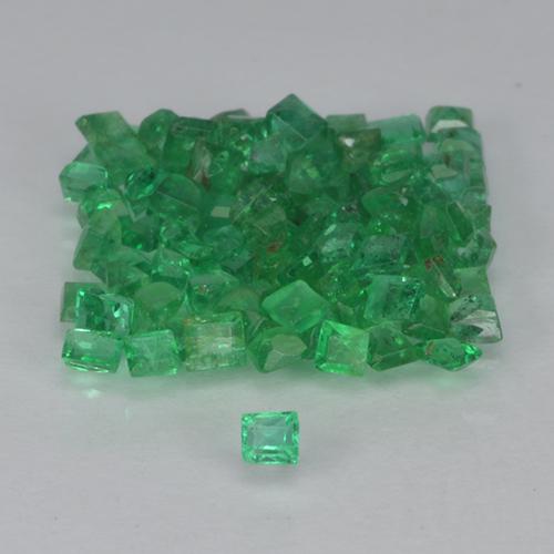 1,34 ct natürliche grüner Smaragd-Edelsteine, Quadrat, VS-SI