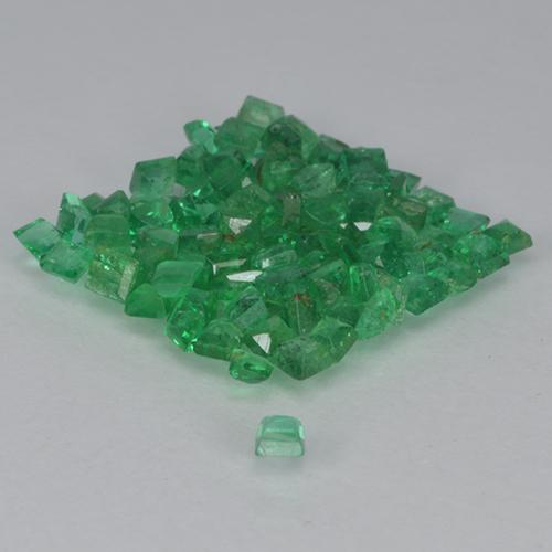 1,34 ct natürliche grüner Smaragd-Edelsteine, Quadrat, VS-SI