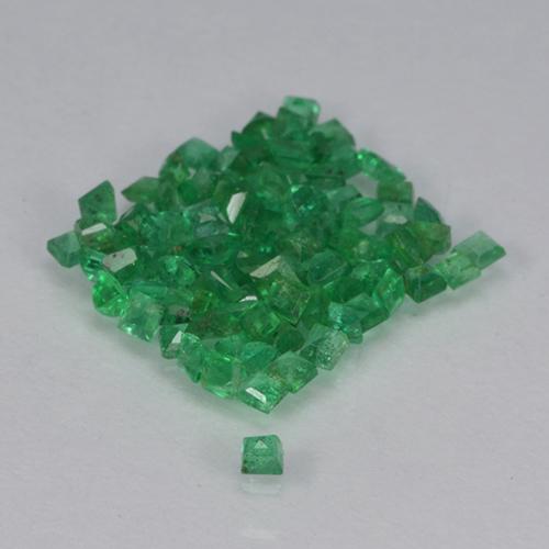 1,23 ct natürliche grüner Smaragd-Edelsteine, Quadrat, VS-SI