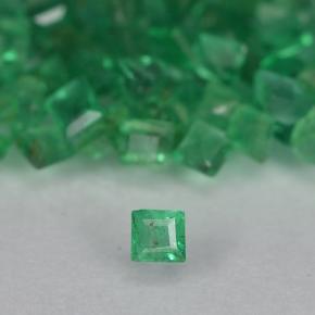 1.39 ct natürliche Warmes Grün Smaragd-Edelsteine, Quadrat, VS-SI