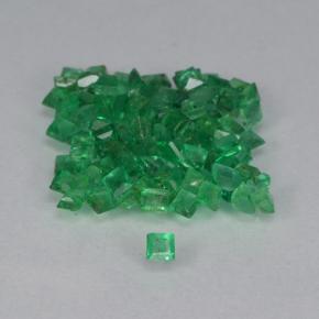 1.39 ct natürliche Warmes Grün Smaragd-Edelsteine, Quadrat, VS-SI