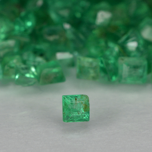 2,06 ct natürliche grüner Smaragd-Edelsteine, Quadrat, SI