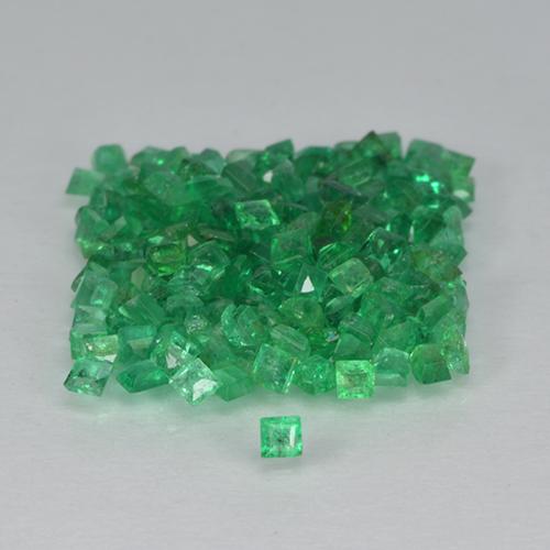 2,41 ct natürliche grüner Smaragd-Edelsteine, Quadrat, SI
