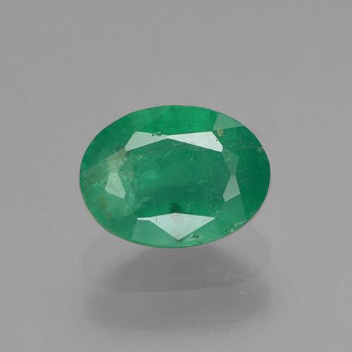 0,88 ctw natürlicher grüner Smaragd, Oval Schliff, SI