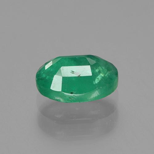 0,88 ctw natürlicher grüner Smaragd, Oval Schliff, SI