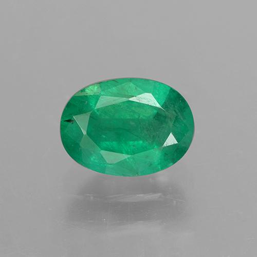 0,82 ctw natürlicher grüner Smaragd, Oval Schliff, SI