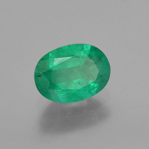 0,82 ctw natürlicher grüner Smaragd, Oval Schliff, SI
