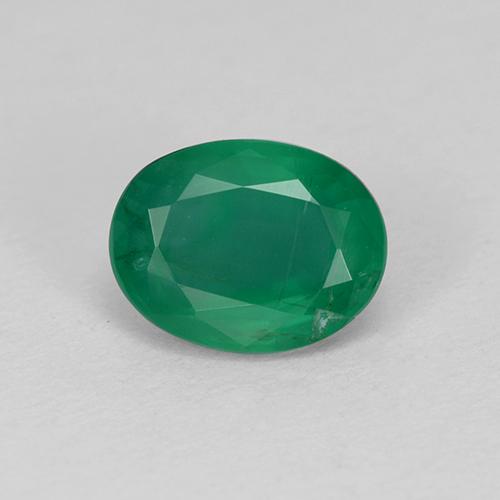 1,35 ctw natürlicher grüner Smaragd, Oval Schliff, SI