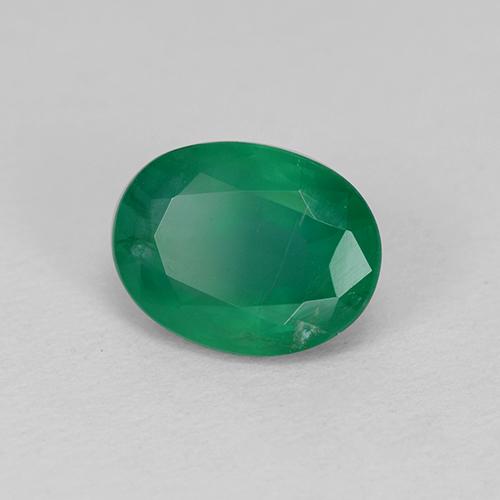 1,35 ctw natürlicher grüner Smaragd, Oval Schliff, SI