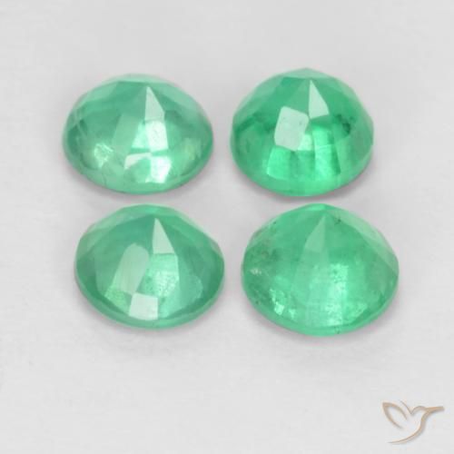 0.73 ct natürliche Jadegrün Smaragd-Edelsteine, Runden, SI-I1