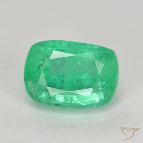 2.14ct Natürlicher hellgrün Smaragd, Kissen, I1