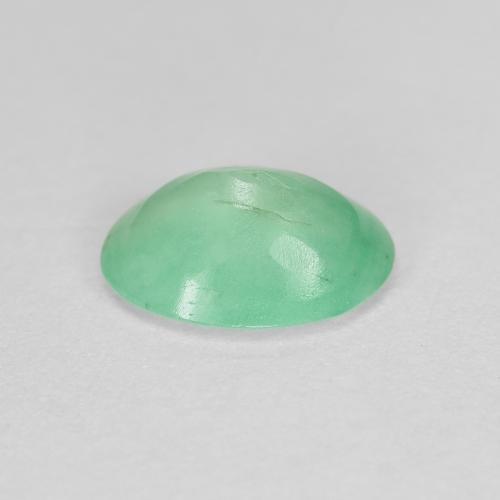 0,97 ctw natürlicher grüner Smaragd, Oval Schliff, SI-I1