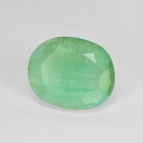 2,39 ctw natürlicher grüner Smaragd, Oval Schliff, SI-I1