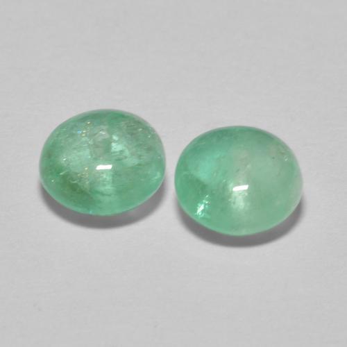 1,34 ct natürliche grüner Smaragd-Edelsteine, Rundschliff, Transparent