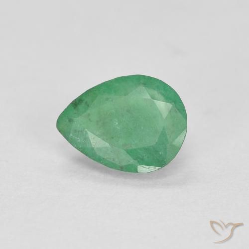 0.32ct Natürlicher Klee Grün Smaragd, Birnenform, SI