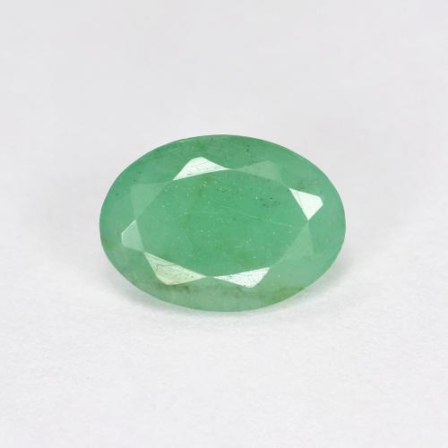 0,66 ctw natürlicher grüner Smaragd, Oval Schliff, VS-SI