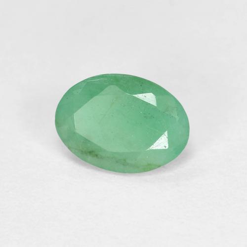 0,66 ctw natürlicher grüner Smaragd, Oval Schliff, VS-SI