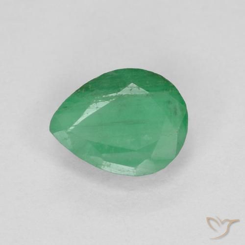0.36ct Natürlicher Mittelgrün Smaragd, Birnenform, VS-SI