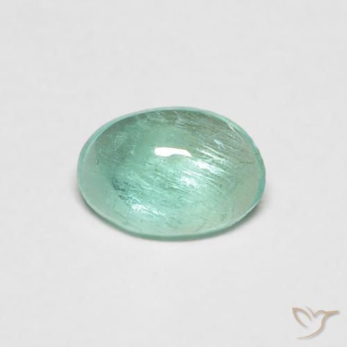0.34ct Natürlicher Bläulich-grün Smaragd, Oval, Transparent