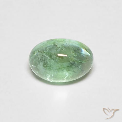0.42ct Natürlicher Helle Minze Smaragd, Oval, Transparent