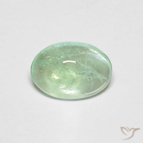 0.58ct Natürlicher hellgrün Smaragd, Oval, Transparent