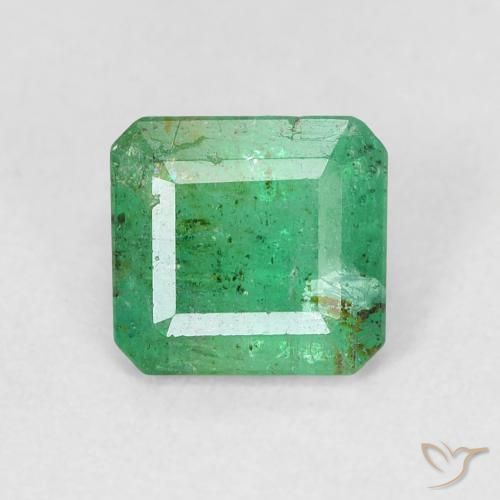 0.80ct Natürlicher Warmes Grün Smaragd, Smaragdschliff, SI
