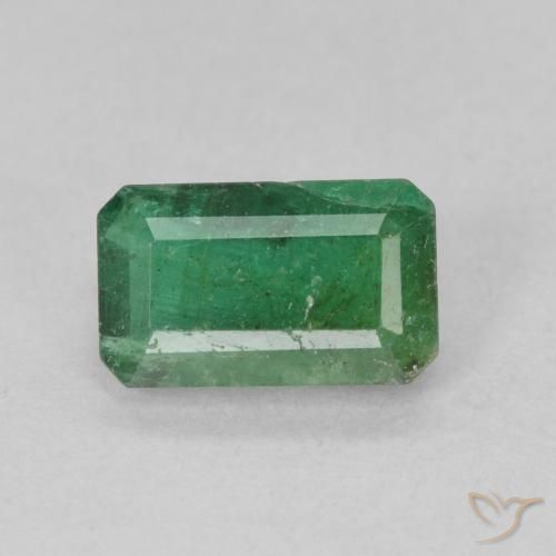 1.06ct Natürlicher hellgrün Smaragd, Smaragdschliff, SI
