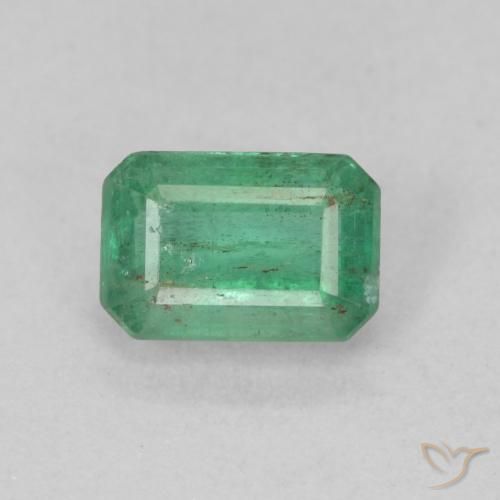 0.74ct Natürlicher hellgrün Smaragd, Smaragdschliff, SI