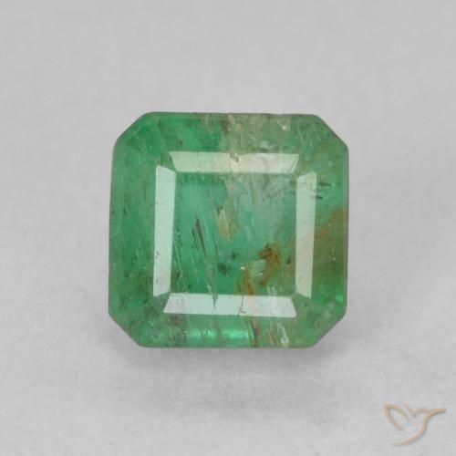 0.72ct Natürlicher Pistaziengrün Smaragd, Smaragdschliff, SI