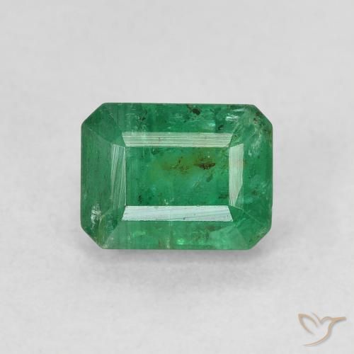 0.94ct Natürlicher Kühles Grün Smaragd, Smaragdschliff, SI