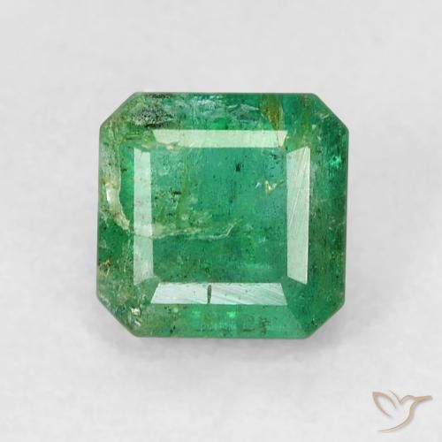 0.66ct Natürlicher Kühles Grün Smaragd, Smaragdschliff, SI-I1