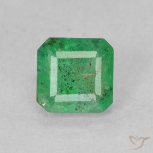 0.35ct Natürlicher Kleeblatt Grün Smaragd, Smaragdschliff, SI-I1