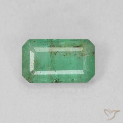 0.48ct Natürlicher Mittelgrün Smaragd, Smaragdschliff, SI