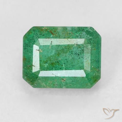 0.51ct Natürlicher Mittelgrün Smaragd, Smaragdschliff, SI