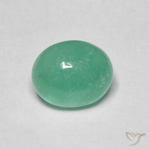 1.25ct Natürlicher Mittelgrün Smaragd, Oval, Lichtdurchlässig