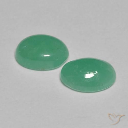 1.08 ct natürliche Mittleres helles Grün Smaragd-Edelsteine, Oval, Lichtdurchlässig
